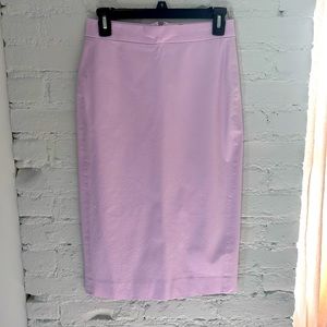 J Crew No. 3 Pencil skirt in bi-stretch cotton blend in Frosty Lavender